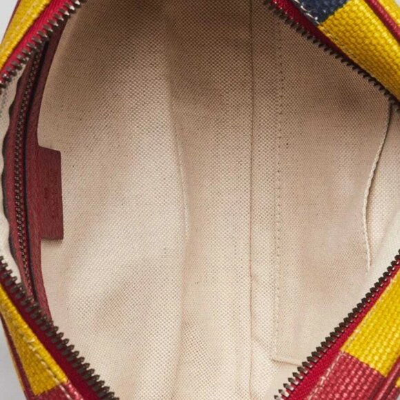 Gucci Multicolor Striped Canvas and Leather Baiadera Belt Bag Size 90/36 - Picture 7 of 10